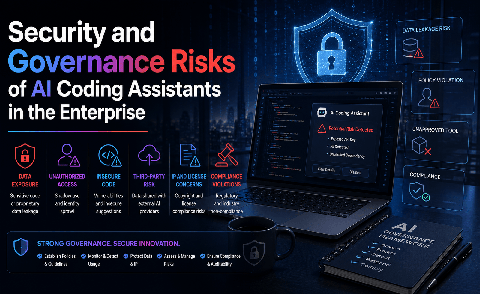 Security and Governance Risks of AI Coding Assistants in the Enterprise