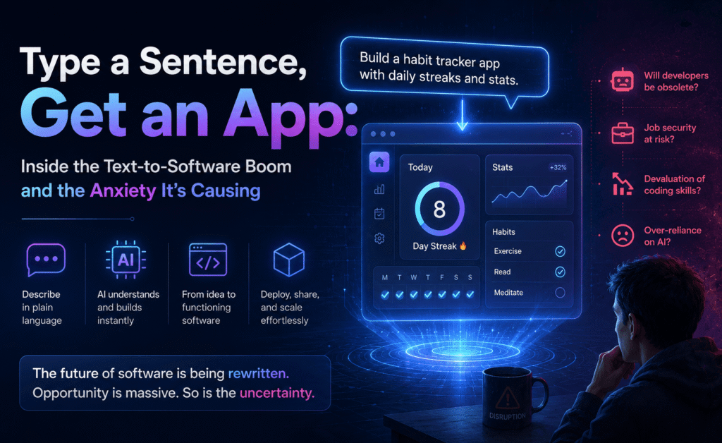Type a Sentence, Get an App: Inside the Text-to-Software Boom and the Anxiety It's Causing