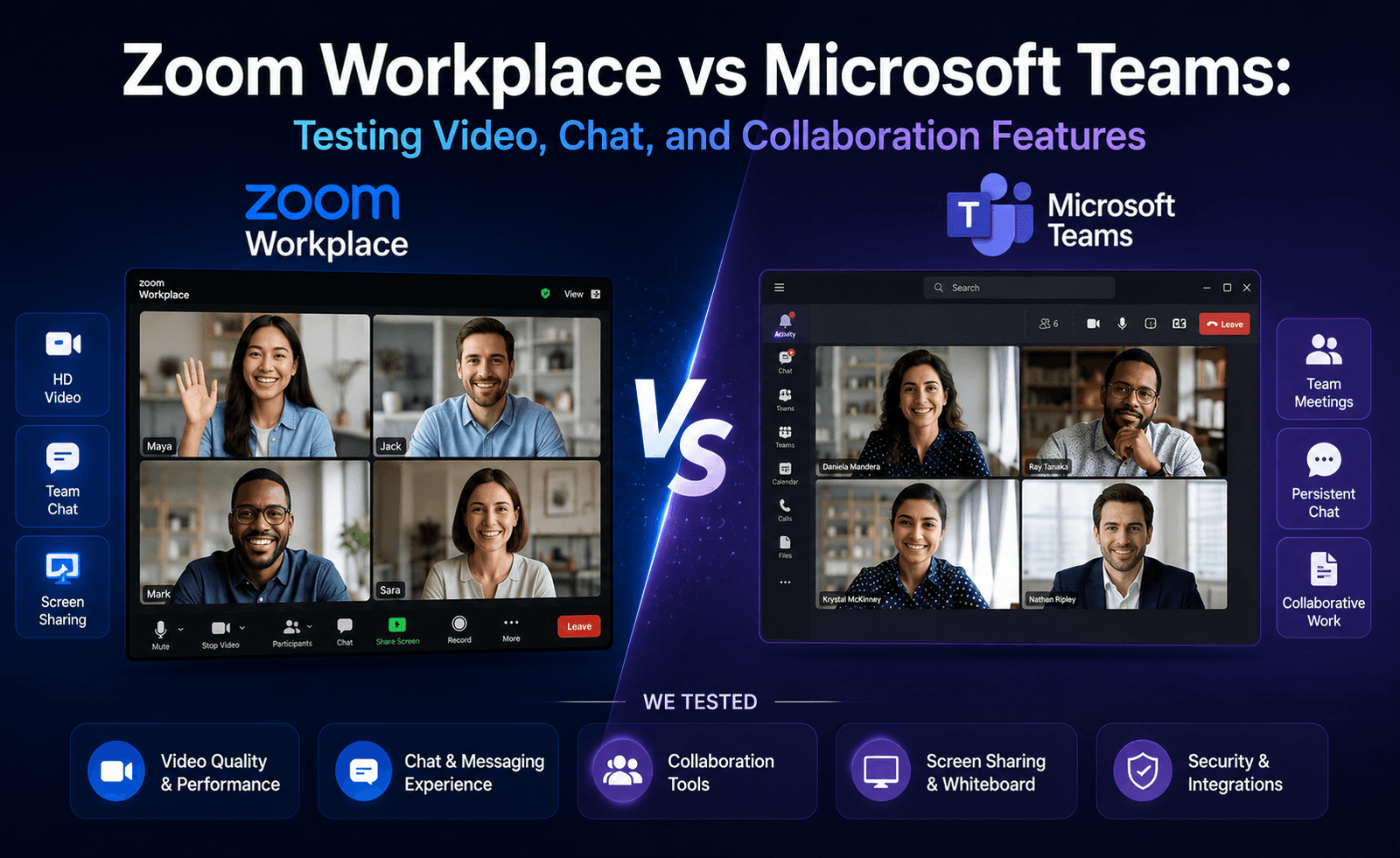 Zoom Workplace vs Microsoft Teams: Testing Video, Chat, and Collaboration Features